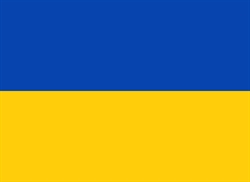 [ai] The flag of Ukraine, featuring two horizontal bands, the top band is blue and the bottom band is yellow.
